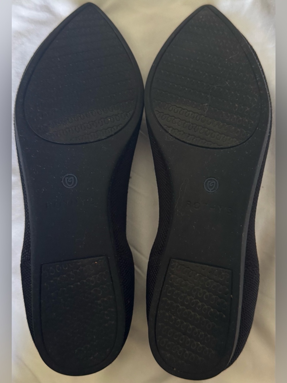 Rothy's Black Flats with Blue Trim - Picture 6 of 6